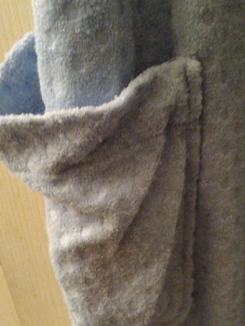Light Blue Women's Button-Front Robe with Pockets - Picture 6 of 12